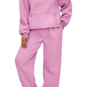 Pink Hoodie and Sweatpants Set